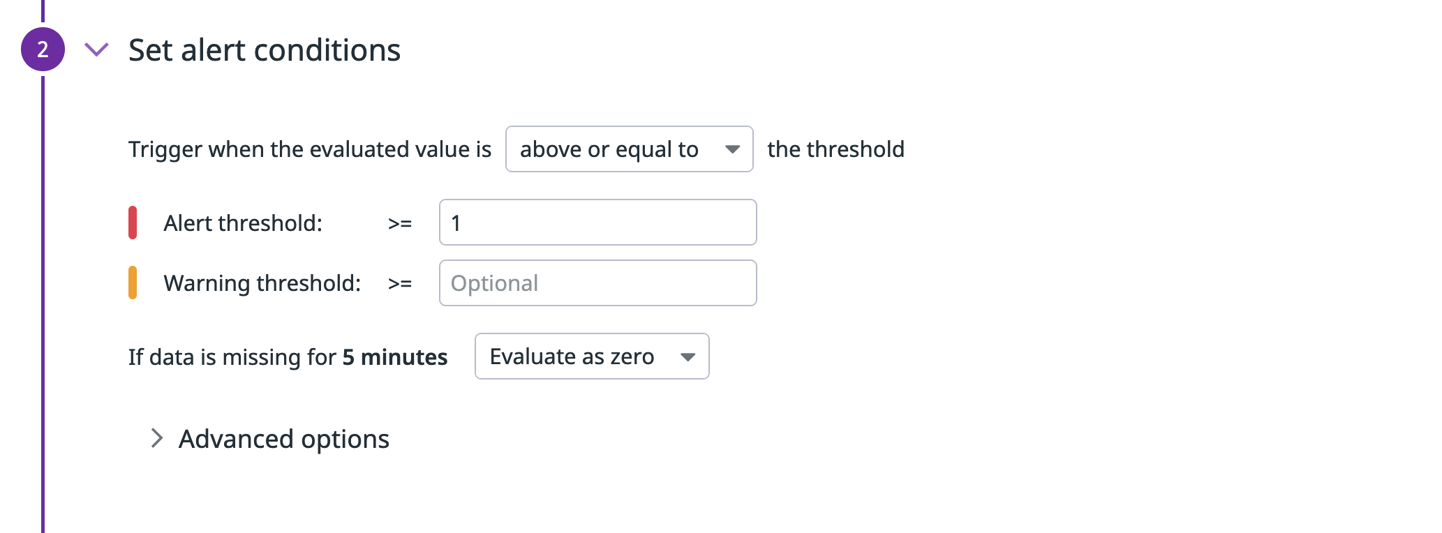 Connect role admin DataDog monitor conditions