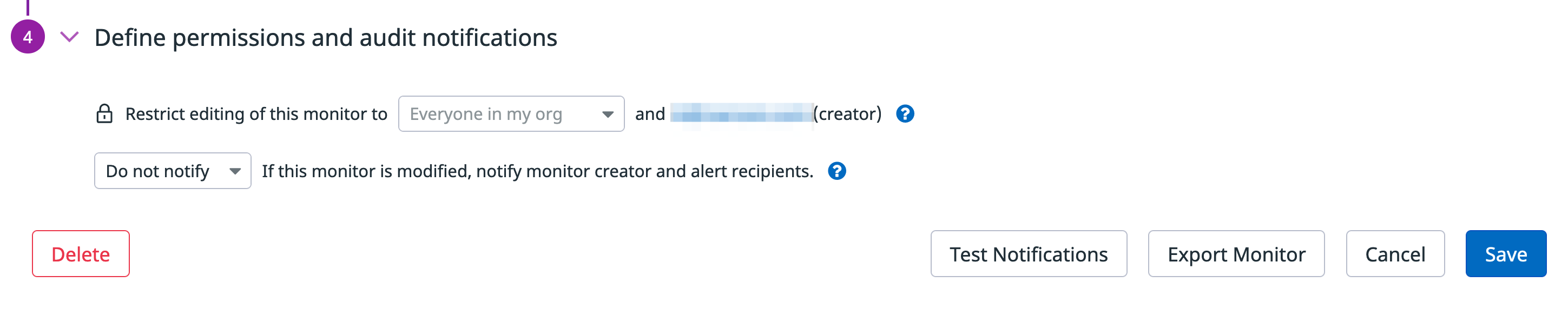 Connect DataDog save user role monitor